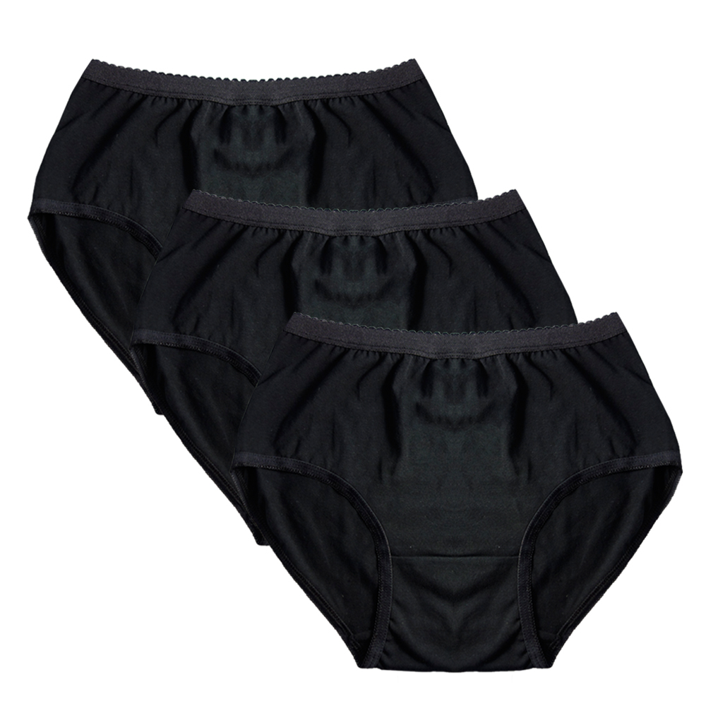 Organic Cotton Panties for Ladies Full Brief / Plus Size - 3 pk #478X