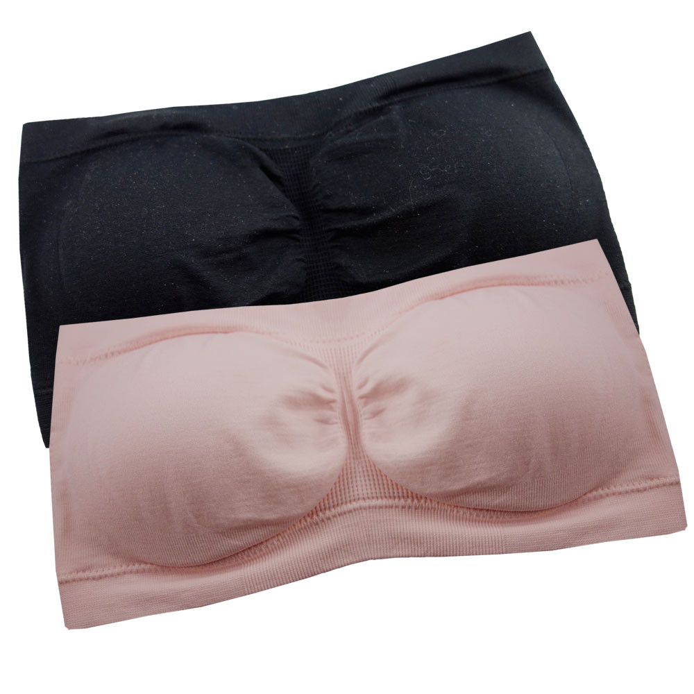 Removable pads bandeau bra