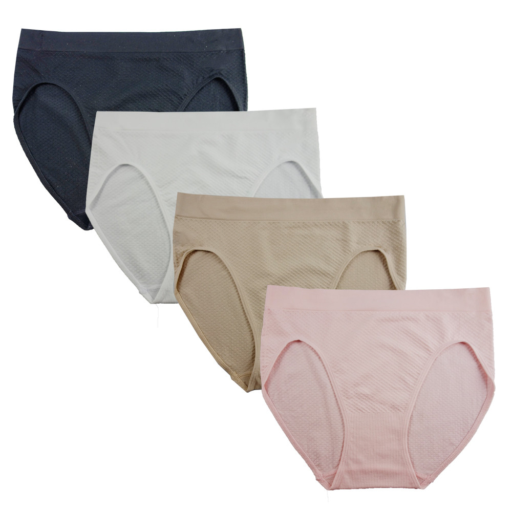 Seamless Textured Hi Cut Brief - 3 pk #638