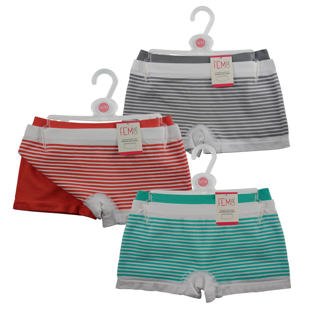 Girls Stripe Boy Short 