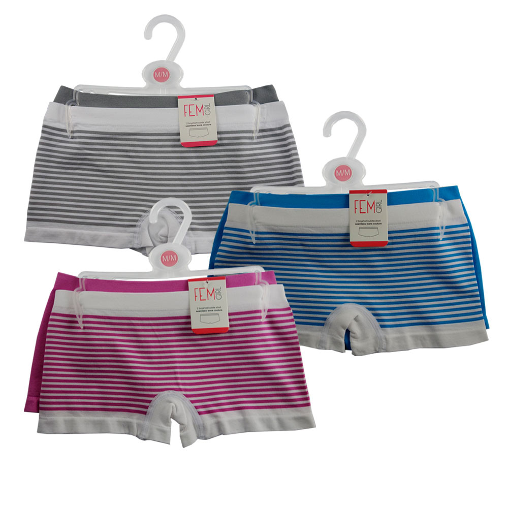 Girls Stripe Boy Short