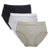 Seamless Embroidered Brief - 3 pk  #223