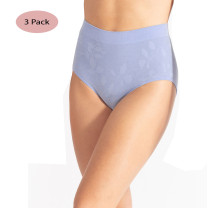 Floral Jacquard Seamless Full Brief 3Pk   #447