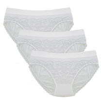 Seamless Bikini with Jacuard Lace - 3 pk  #540