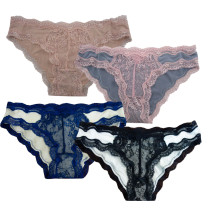 Microfiber Bikini with Lace Insert - 3 pk  #582