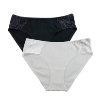 Cotton Hipster Panties with Lace Insert - 3 pk  #596