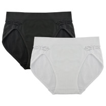 Seamless Hi Cut w/ Crochet Knit - 3 pk  #614