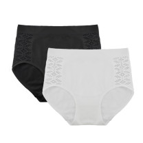 Seamless Full Brief w/ Crochet Knit - 3 pk  #615