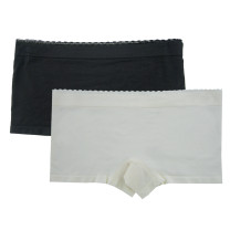 Seamless Boyshort w waist lace trim- 3 or 5 pk #740