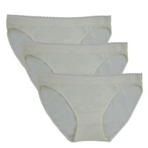 Seamless Bikini w/ waist lace trim 3 Pk  741