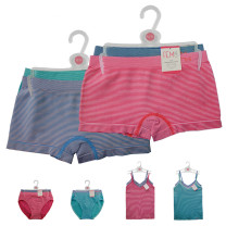 Girls Pin Stripe Boy Short - 4 pk  #864